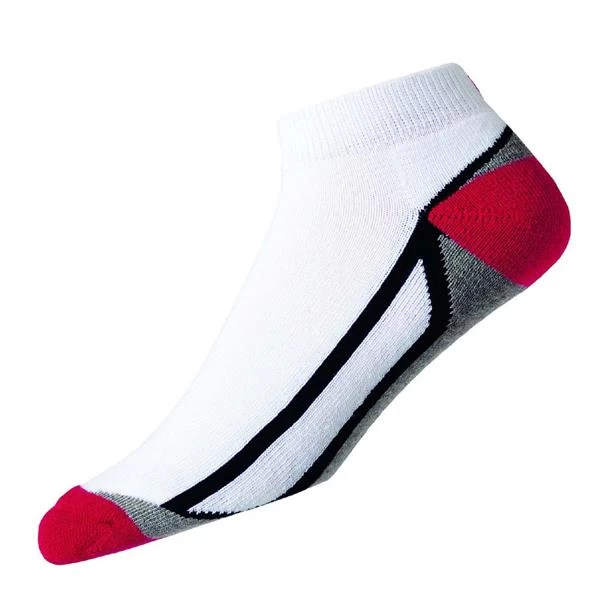 FootJoy Gents ProDry Sport Socks White - Red 1 FootJoy Gents ProDry Sport Socks White - Red