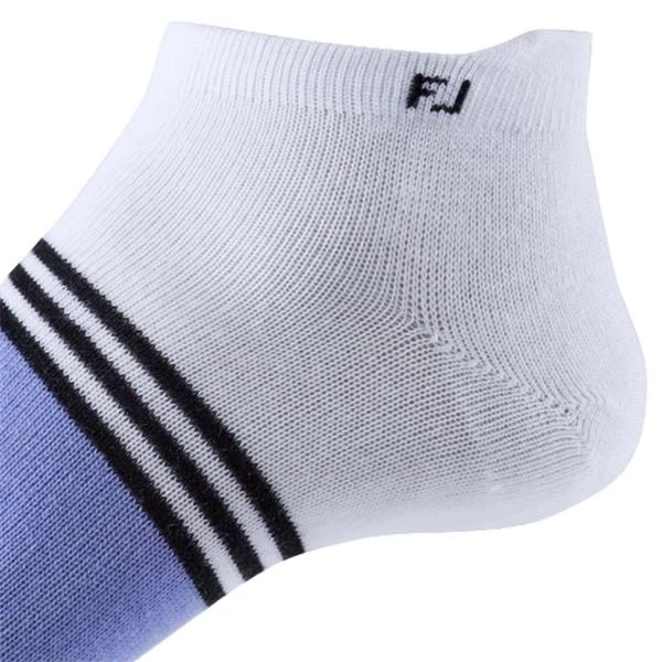 FootJoy Ladies PD LTWT Roll Tab Socks White Violet 2 FootJoy Ladies PD LTWT Roll Tab Socks White Violet - Image 2