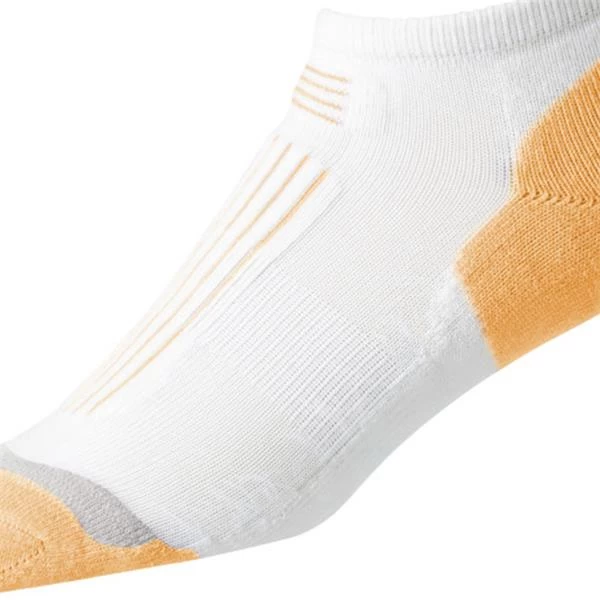 FootJoy Ladies TechSof Tour Sportlet Socks White Orange 2 FootJoy Ladies TechSof Tour Sportlet Socks White Orange - Image 2