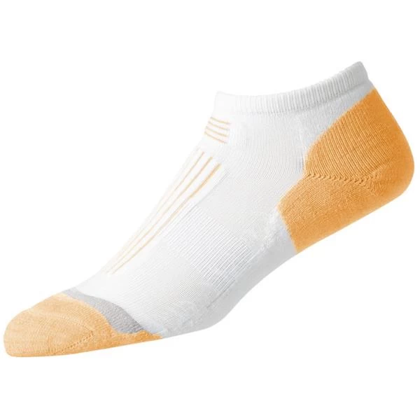 FootJoy Ladies TechSof Tour Sportlet Socks White Orange 1 FootJoy Ladies TechSof Tour Sportlet Socks White Orange