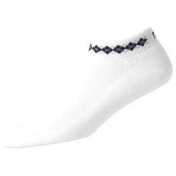 FootJoy Ladies ProDry Argyle Sock White Black