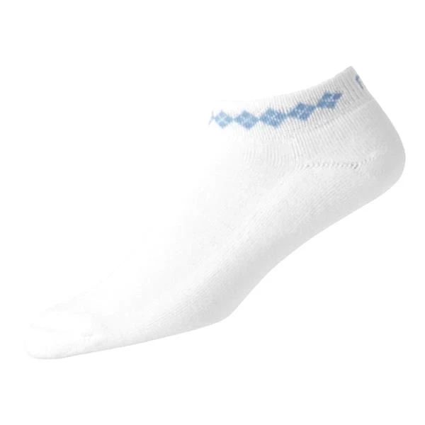 FootJoy Ladies ProDry Argyle Sock White - Blue 1 FootJoy Ladies ProDry Argyle Sock White - Blue