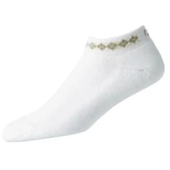 FootJoy Ladies ProDry Argyle Sock White Beige
