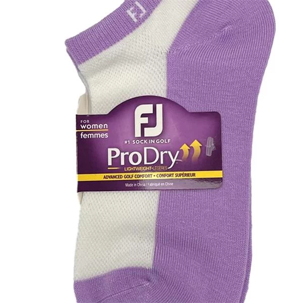 FootJoy Ladies ProDry LW Fashion Socks White Lavender Solid 2 FootJoy Ladies ProDry LW Fashion Socks White Lavender Solid - Image 2