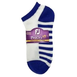 FootJoy Ladies ProDry LW Fashion Socks White Royal Stripe