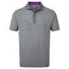 FootJoy Heather Pique Pinstripe Trim Mens Golf Polo Shirt