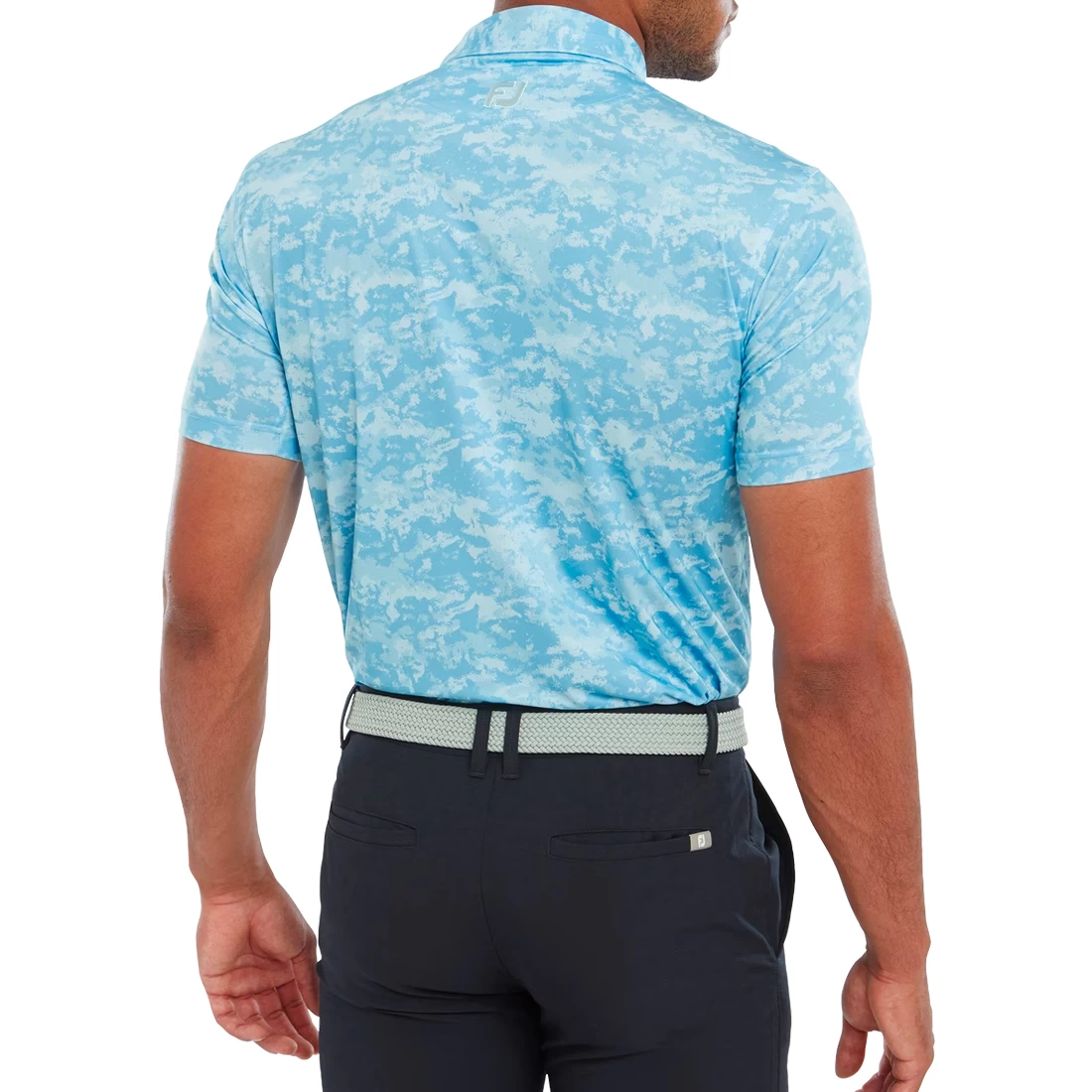 FootJoy Cloud Camo Lisle Mens Golf Polo Shirt 4 FootJoy Cloud Camo Lisle Mens Golf Polo Shirt - Image 4