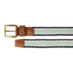 FootJoy Striped Braided Belt Navy - White - Sage