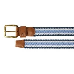 FootJoy Striped Braided Belt Ink - White - Dusk - Blue