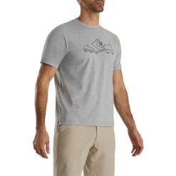 FootJoy Gents Heritage T-Shirt Grey -FootJoy P 27705FJGENTSHERITAGETSHIRTGREY 2 L
