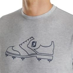 FootJoy Gents Heritage T-Shirt Grey -FootJoy P 27705FJGENTSHERITAGETSHIRTGREY 3 L