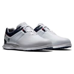 FootJoy Gents Pro SL Shoes White - Navy - Red -FootJoy P 53074FOOTJOYSHOESWHITENAVYREDGENTS 5 L