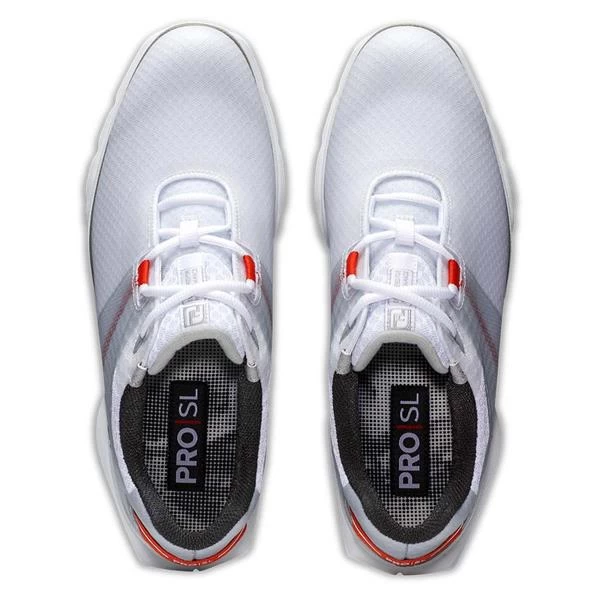 FootJoy Gents Pro SL Sport Golf Shoes White - Grey - Orange 4 FootJoy Gents Pro SL Sport Golf Shoes White - Grey - Orange - Image 4