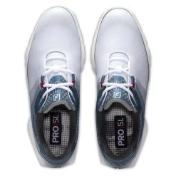 FootJoy Gents Pro SL Sport Golf Shoes White - Blue Fog - Navy -FootJoy P 53854FOOTJOYSHOESWHITEBLUEFOGNAVYGENTS 3 L
