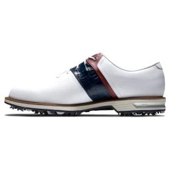 FootJoy Gents Premiere Packard Shoes White - Navy - Red -FootJoy P 53909FJGENTSPREMIEREPACKARDSHOESWHITENAVYRED 2 L