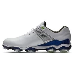 FootJoy Gents Tour X Shoes White - Blue -FootJoy P 55404FOOTJOYSHOESWHITEBLUEGENTS 2 L