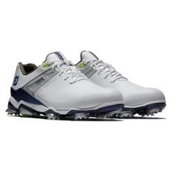 FootJoy Gents Tour X Shoes White - Blue -FootJoy P 55404FOOTJOYSHOESWHITEBLUEGENTS 3 L