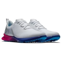 FootJoy Gents FJ Fuel Sport Shoes White - Pink - Blue -FootJoy P 55455FOOTJOYSHOESWHITEPINKBLUEGENTS 5 L