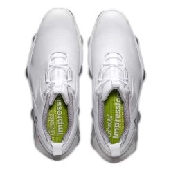 FootJoy Gents Tour Alpha Shoes White Grey Lime -FootJoy P 55505FOOTJOYSHOESWHITEGREYLIMEGENTS 4 L