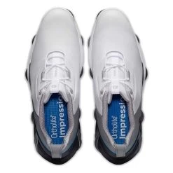 FootJoy Gents Tour Alpha Shoes White Grey Blue -FootJoy P 55506FOOTJOYSHOESWHITEGREYBLUEGENTS 3 L
