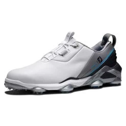 FootJoy Gents Tour Alpha Shoes White Grey Blue -FootJoy P 55506FOOTJOYSHOESWHITEGREYBLUEGENTS 4 L
