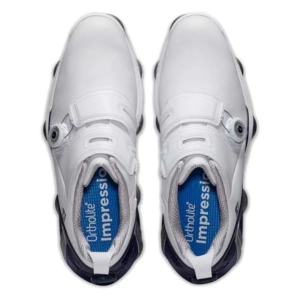 FootJoy Gents Tour Alpha Double BOA Shoes White Navy Grey 4 FootJoy Gents Tour Alpha Double BOA Shoes White Navy Grey - Image 4