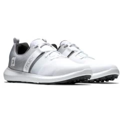 FootJoy Gents Flex Shoes White - Grey -FootJoy P 56120FOOTJOYGENTSFLEXSHOESWHITEGREY 3 L