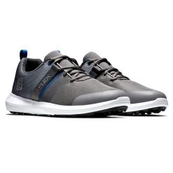 FootJoy Gents Flex Shoes Medium-Fit Grey - Blue -FootJoy P 56121FOOTJOYSHOESMFGREYBLUEGENTS 3 L