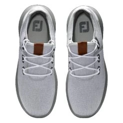 FootJoy Gents Flex Coastal Medium Fit Shoe White - Grey -FootJoy P 56130FJGENTSFLEXCOASTALMEDFITSHOEWHITEGREY 3 L