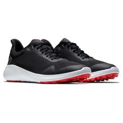 FootJoy Gents FJ Flex Shoes Black - White - Red -FootJoy P 56141FOOTJOYSHOESBLACKWHITEREDGENTS 5 L