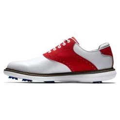 FootJoy Gents FJ Traditions Shoes White - Red -FootJoy P 57915FOOTJOYSHOESWHITEREDGENTS 2 L