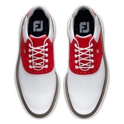 FootJoy Gents FJ Traditions Shoes White - Red -FootJoy P 57915FOOTJOYSHOESWHITEREDGENTS 5 L