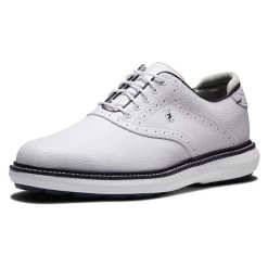 FootJoy Gents FJ Traditions Spikeless Shoes White - Black - Grey -FootJoy P 57927FOOTJOYSHOESWHITEBLACKGREYGENTS 4 L