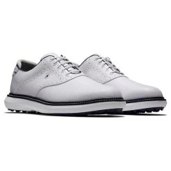 FootJoy Gents FJ Traditions Spikeless Shoes White - Black - Grey -FootJoy P 57927FOOTJOYSHOESWHITEBLACKGREYGENTS 5 L