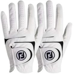FootJoy Gents WeatherSof 2-Pack Left Hand Golf Gloves White