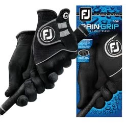 FootJoy Gents Raingrip Golf Gloves (Pair) Black 7 FootJoy Gents Raingrip Golf Gloves (Pair) Black -FootJoy P 66566FOOTJOYGLOVESBLACKGENTS L