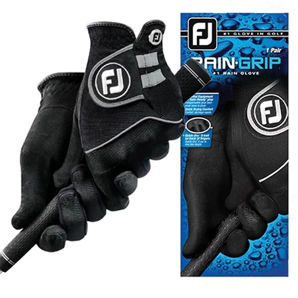 FootJoy Gents Raingrip Golf Gloves (Pair) Black 4 FootJoy Gents Raingrip Golf Gloves (Pair) Black - Image 4