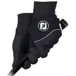 FootJoy Gents Wintersof Golf Gloves (Pair) Black -FootJoy P 66967BLACKGENTS2017B L