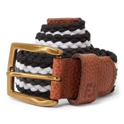 FootJoy FJ Striped Belt Black - Charcoal - White
