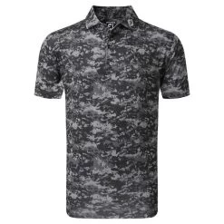 FootJoy Gents Cloud Camo Lisle Polo Shirt Black