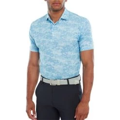 FootJoy Gents Cloud Camo Lisle Polo Shirt True Blue -FootJoy P 80004FOOTJOYSHIRTTRUEBLUEGENTS 2 L