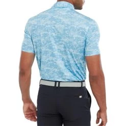 FootJoy Gents Cloud Camo Lisle Polo Shirt True Blue -FootJoy P 80004FOOTJOYSHIRTTRUEBLUEGENTS 3 L