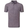 FootJoy Gents Half Moon Geo Lisle Polo Shirt White Orchid - Violet