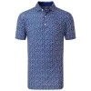 FootJoy Gents Tossed Tulips Lisle Polo Shirt Twilight - White