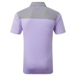 FootJoy Gents End-on-End Block Lisle Polo Shirt White - Violet - Black -FootJoy P 80027FOOTJOYSHIRTWHITEVIOLETBLACKGENTS 1 L