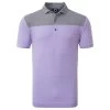 FootJoy Gents End-on-End Block Lisle Polo Shirt White - Violet - Black