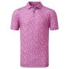 FootJoy Gents Glass Print Lisle Polo Shirt Orchid