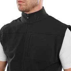 FootJoy Gents Ottoman Knit Vest Black -FootJoy P 80064FOOTJOYVESTBLACKGENTS 4 L