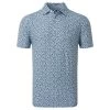 FootJoy Gents Confetti Print Pique Polo Shirt True Blue