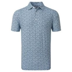 FootJoy Gents Confetti Print Pique Polo Shirt True Blue